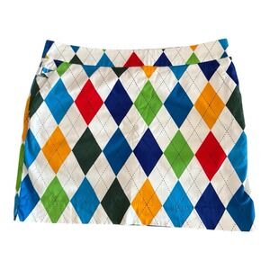 Royal and Awesome Womens Size 12 Golf Skort King of Diamonds‎ Argyle Skirt